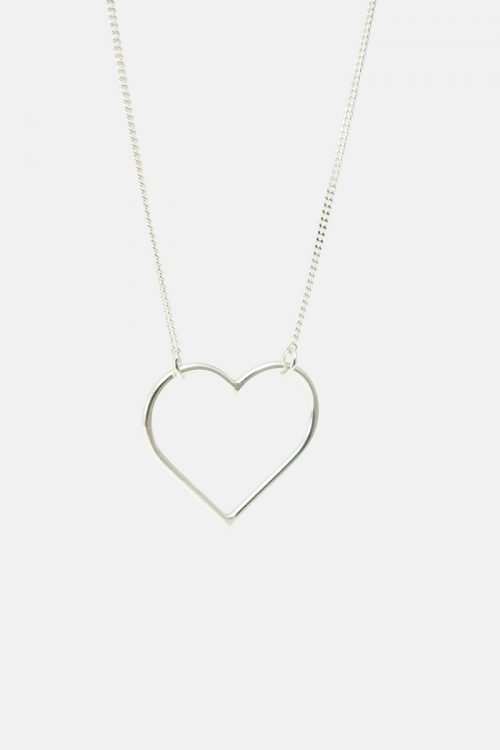 MHL necklace open heart silver