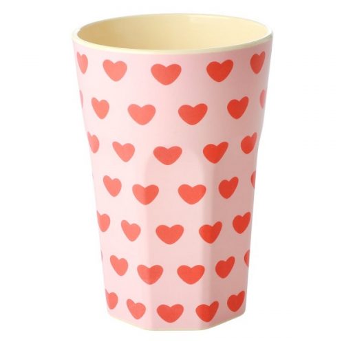 Rice mel cup tall Sweet HEart print twotone