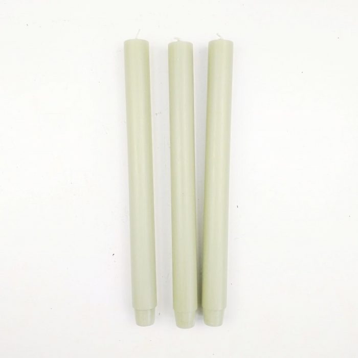 RL Set van 3 kaarsen 30cm khaki / licht groen