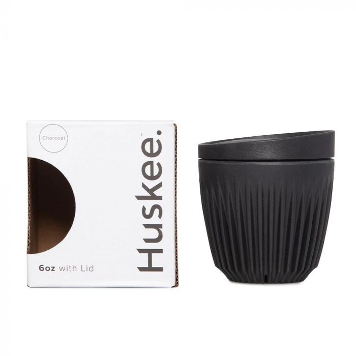 Huskee Cup & Lid 18cl Charcoal