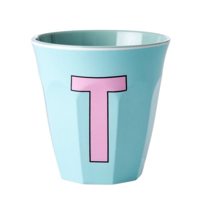 Rice cup M alfabet T roze