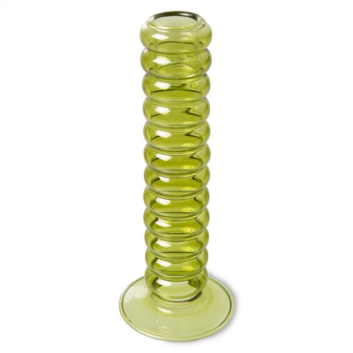 The Emeralds candleholder glass L Lime green