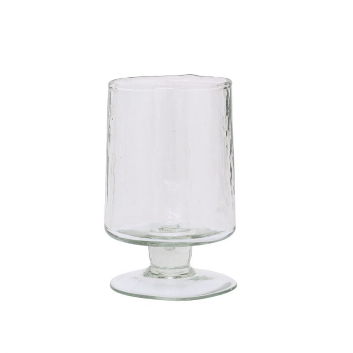UNC Wine glass hammered transparant