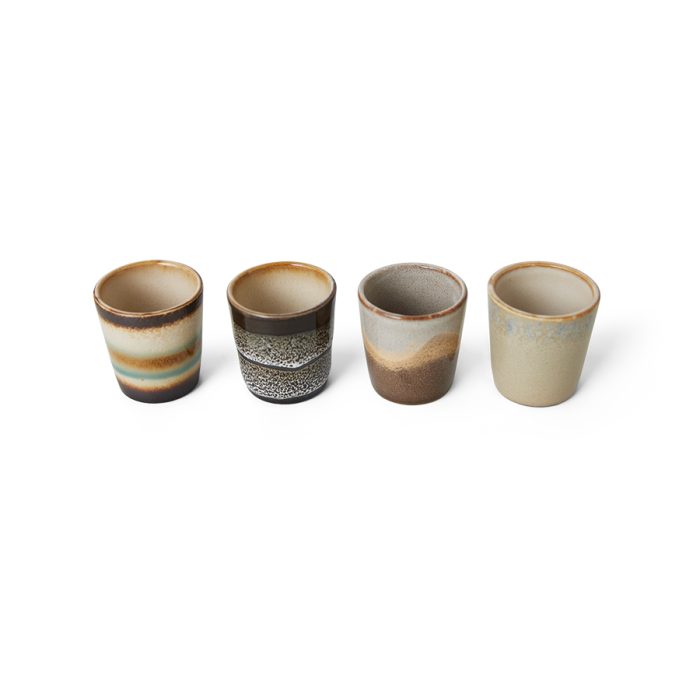 HK ceramic egg cups (set 4) Granite