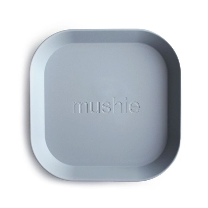 Mushie Plates square Cloud set/2