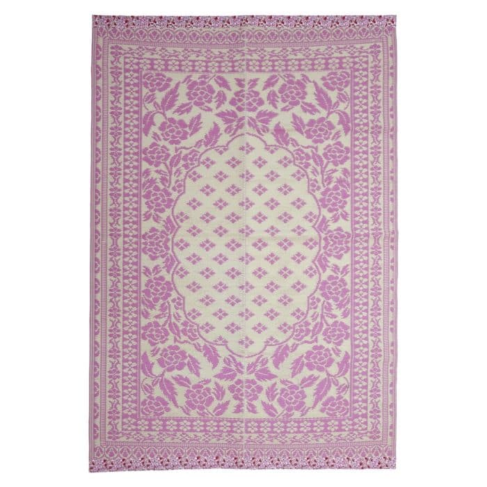 Rice Large Recycled Plastic Carpet - Pink