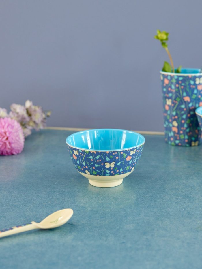 Rice melamine bowl small butterfly field