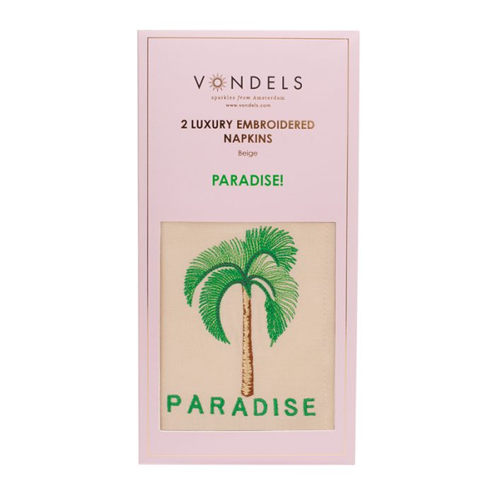 Napkins Embroidered PARADISE set/2