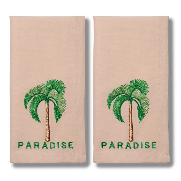 Napkins Embroidered PARADISE set/2
