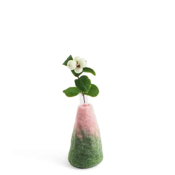 Wool Vase M Pink Woods