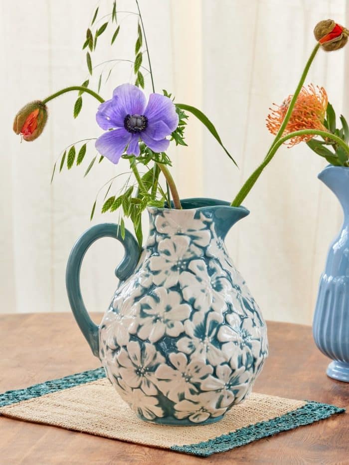 Rice Ceramic FlowerJug Perfect Green