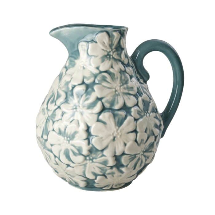 Rice Ceramic FlowerJug Perfect Green