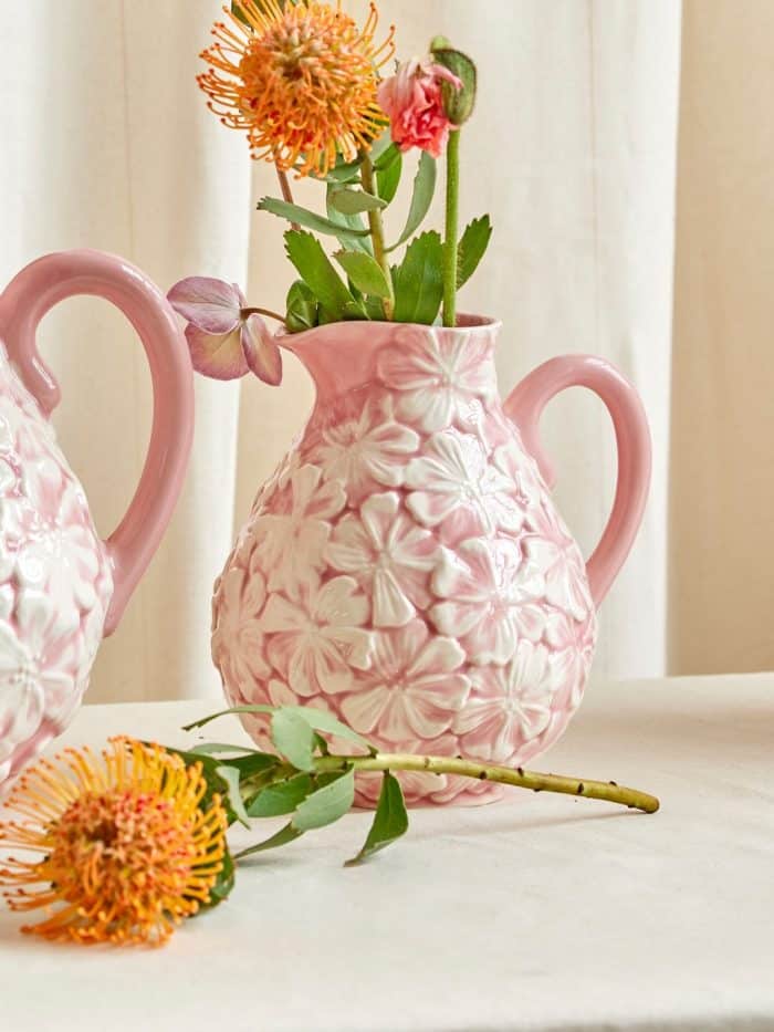 Rice Ceramic FlowerJug Perfect Pink Medium