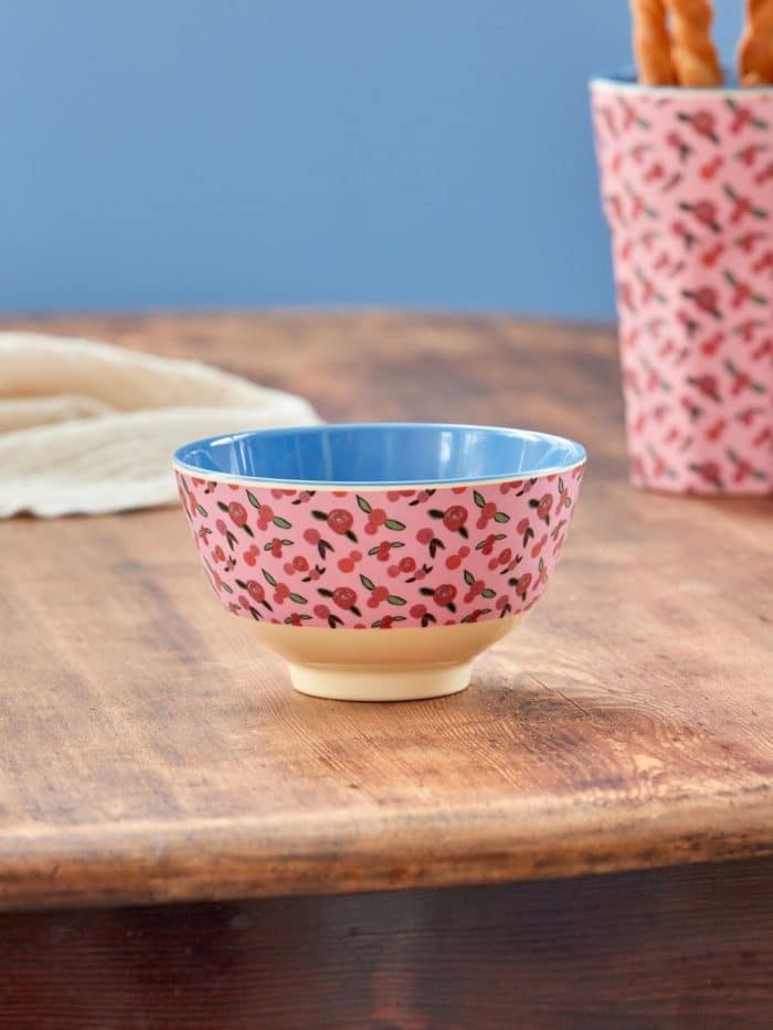 Rice melamine bowl small Rose is a Rose