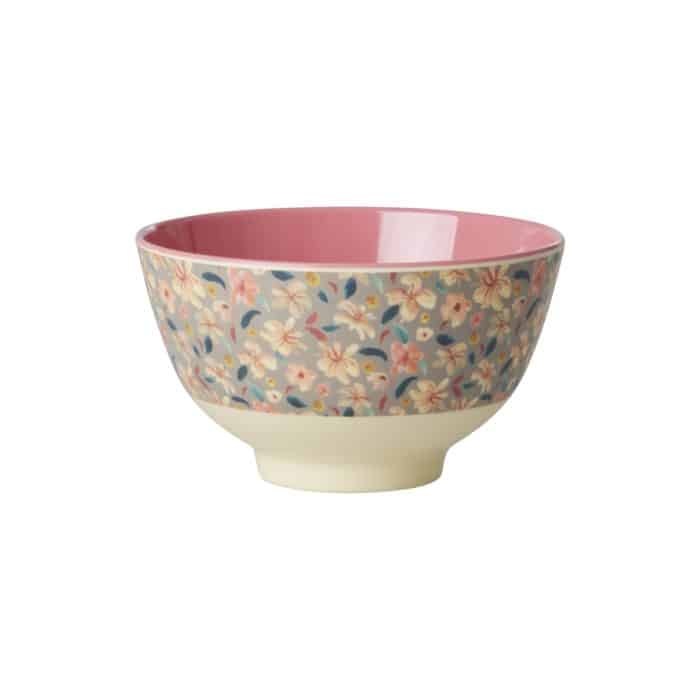 Rice melamine bowl small Sandy flower