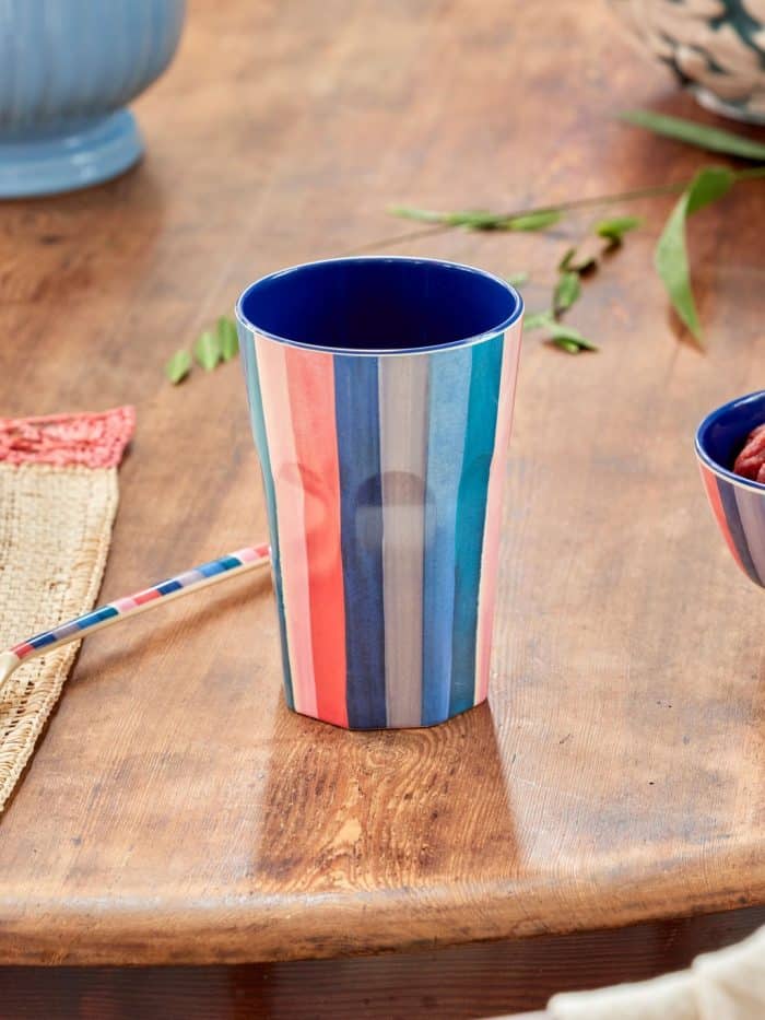 Rice mel cup tall NY Stripes