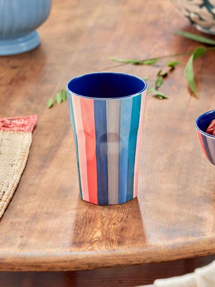 Rice mel cup tall NY Stripes