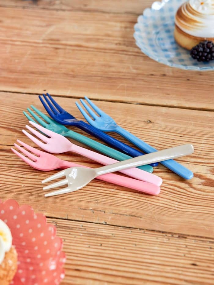 Rice melamine fork NY Minute set/6