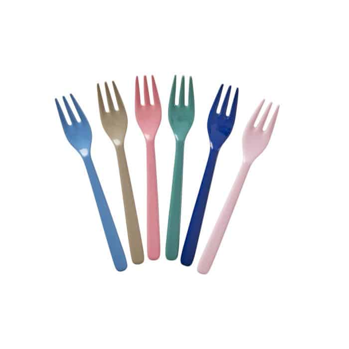 Rice melamine fork NY Minute set/6