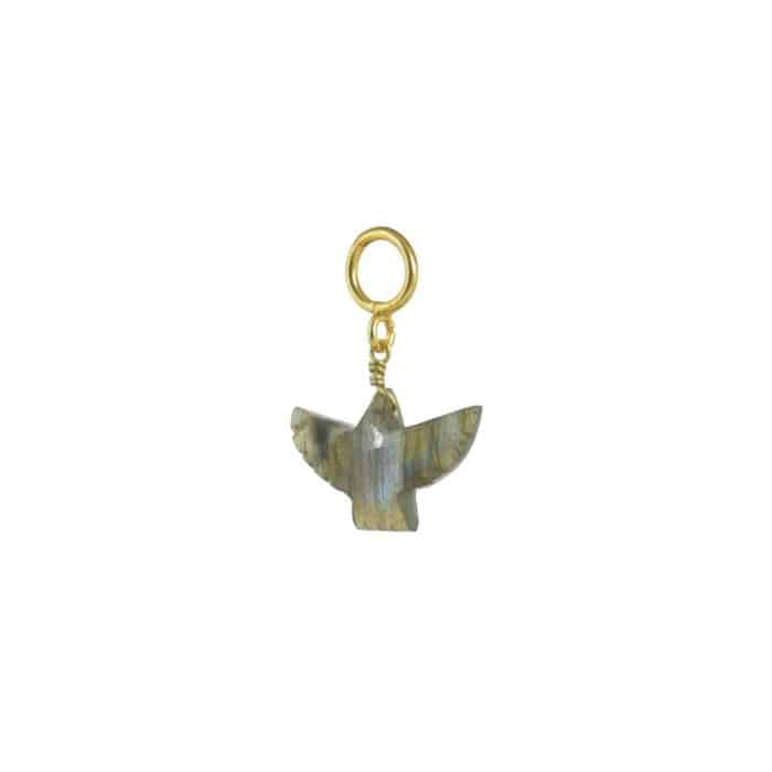 Iamjai Charm / Bedel Bird Stone Labradorite