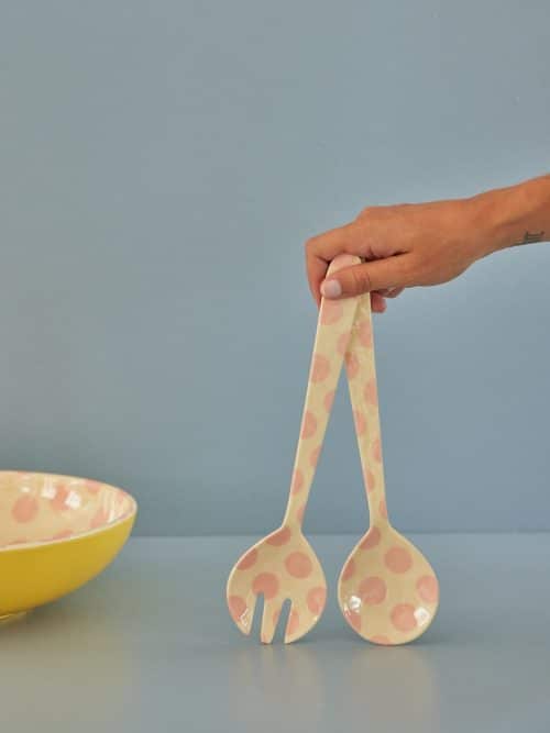 Rice salad Spoon & Fork Pink Dots