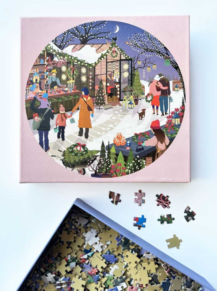 Vissevasse Puzzel Rond 1000st Christmas Market