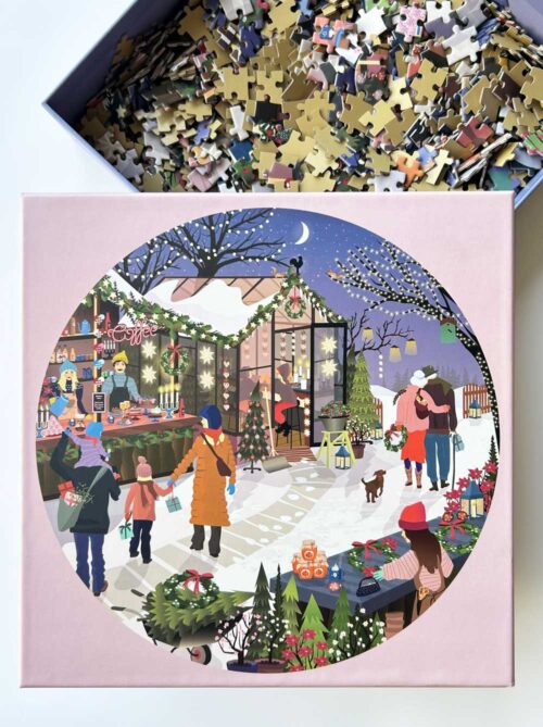 Vissevasse Puzzel Rond 1000st Christmas Market