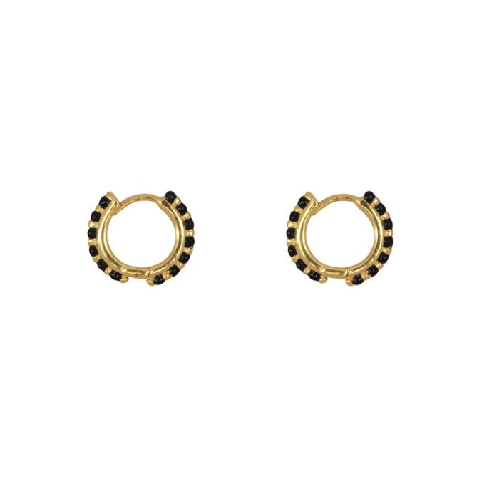 Click Hoop oorbellen gold black