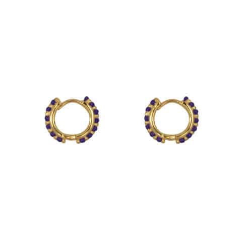 Click Hoop oorbellen gold purple