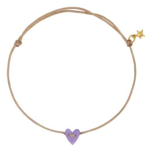 Heart Rope Armband lila