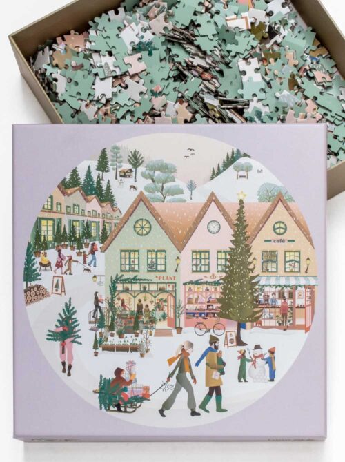 Puzzel White Christmas rond 1000 stukjes