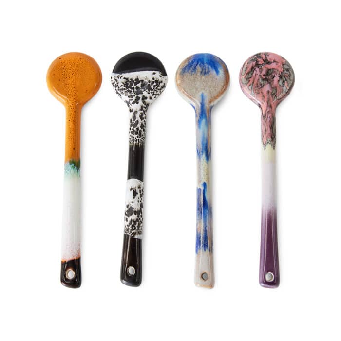 70's ceramics Spoons Force set/4