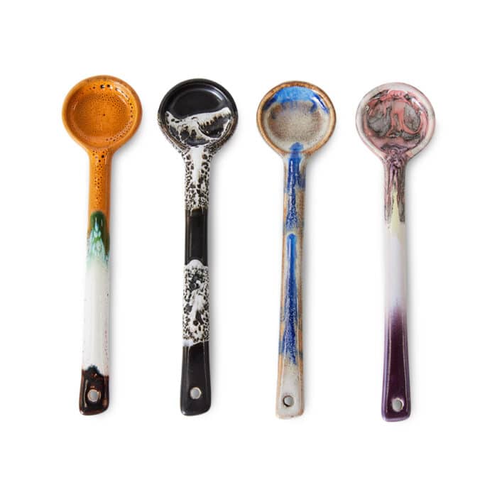 70's ceramics Spoons Force set/4