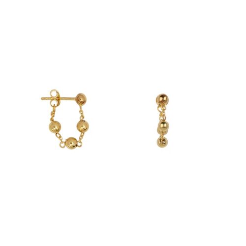 Balls Chains stud oorbellen goud