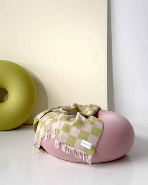 Checkerboard Blanket Kiwi Roze