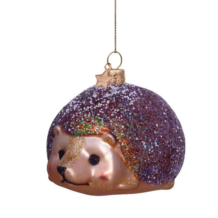 Glazen kerstdecoratie hanger Egel