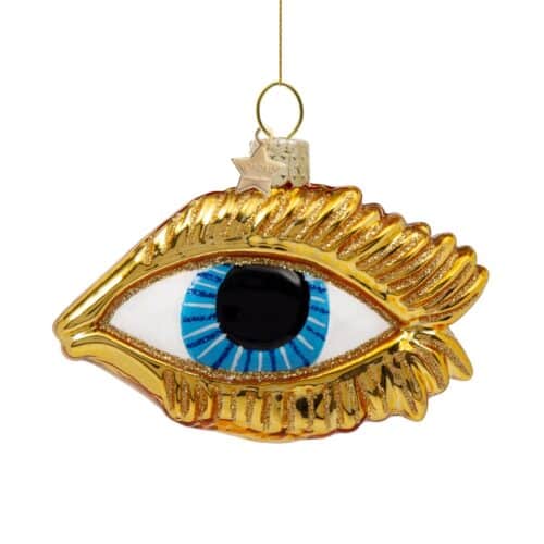 Glazen kerstdecoratie hanger Eye