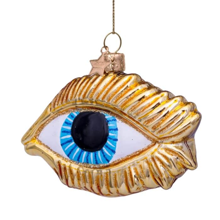 Glazen kerstdecoratie hanger Eye