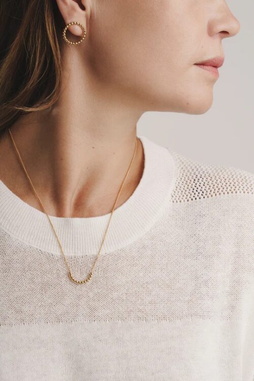 Ketting Half Round Bubbles verguld