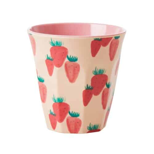 Rice melamine beker Strawberry