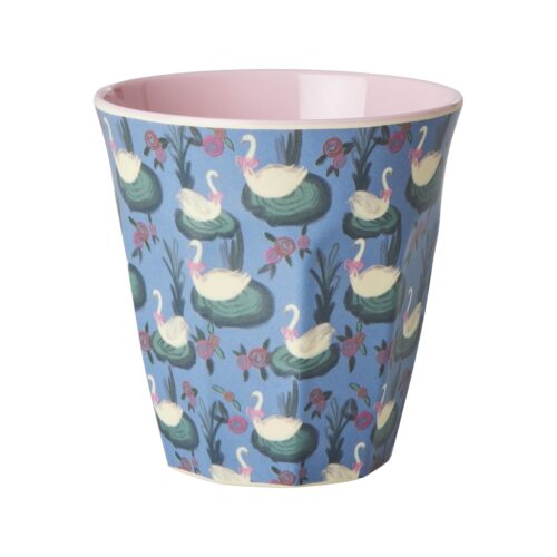 Rice melamine cup Swan Lake