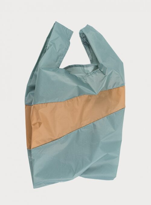 Shopping Bag L Grey & Camel