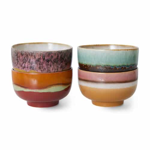 70's Noodle Bowls Geyser set/4