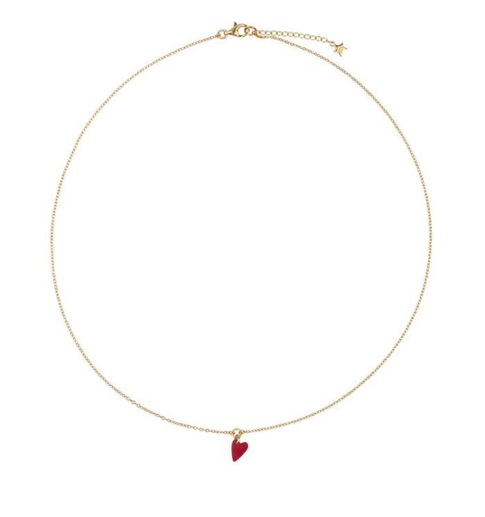 Betty Bogaers Necklace Heart Red 39cm