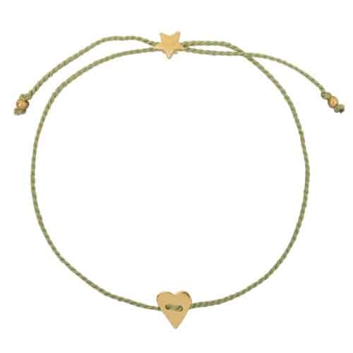 Betty Bogaers Plain Heart Bracelet Green