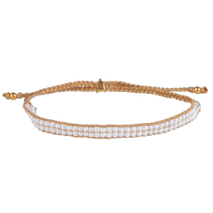 Betty Bogaers Two Rows Pearl Bracelet