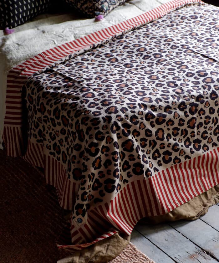 Doing Goods Leopard Single Throw in Tote Bag