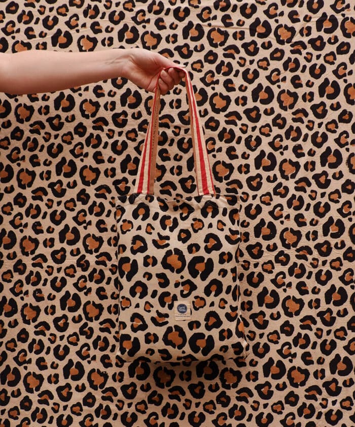 Doing Goods Leopard Single Throw in Tote Bag