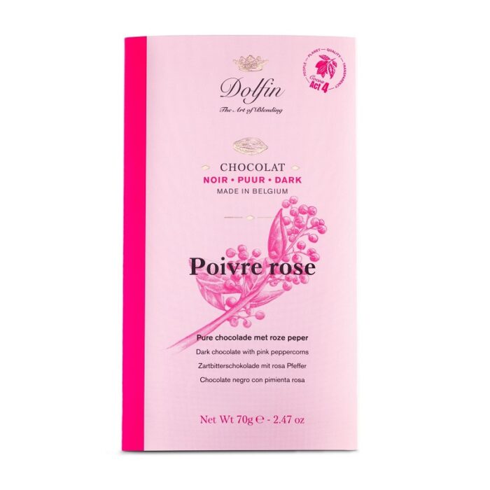 Dolfin Pure chocolade met Roze Peper