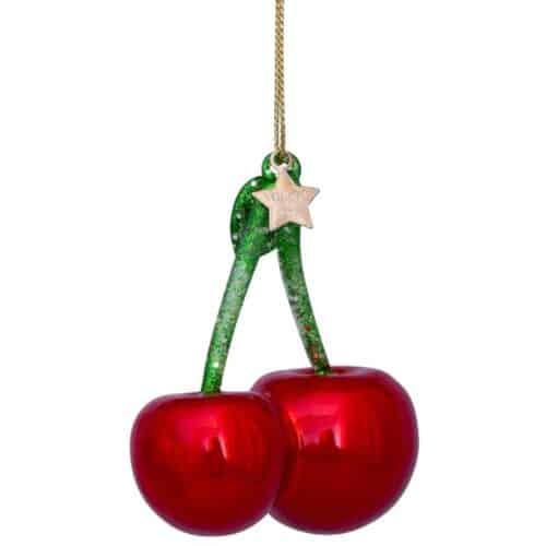 Glazen kerstdecoratie Cherry